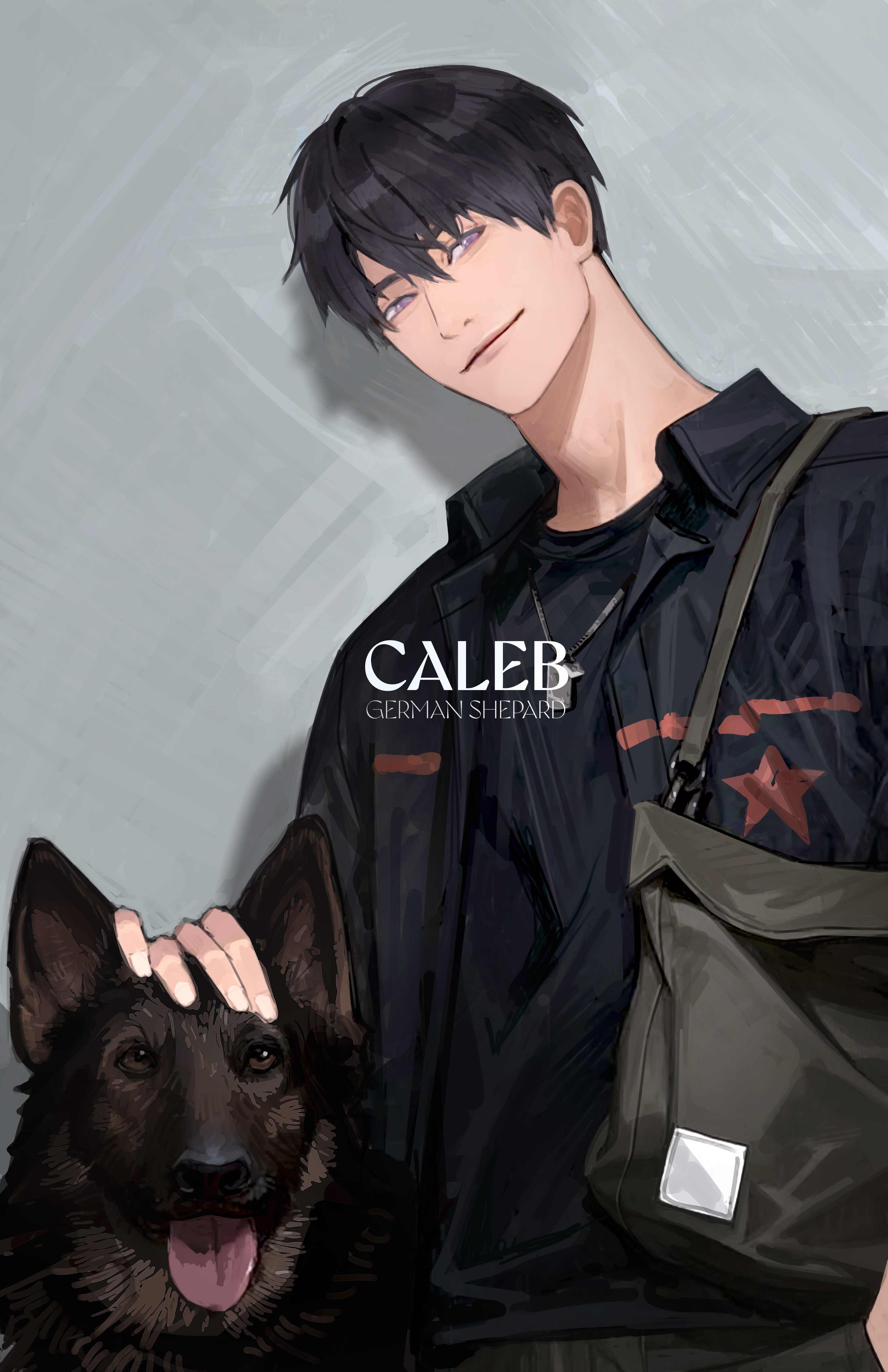 Caleb German Shepard Print