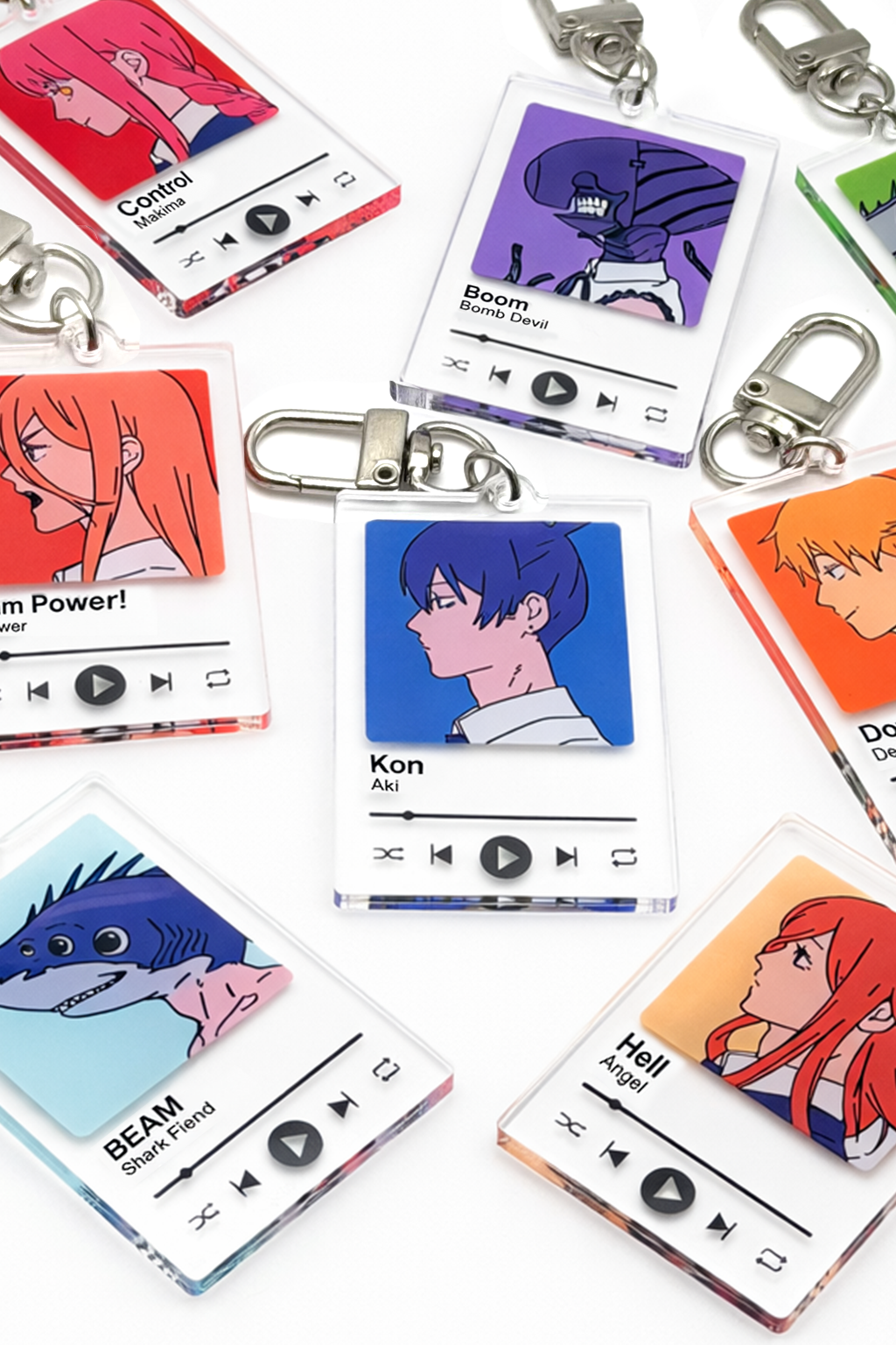 Chinsaw Man Music Player Keychain